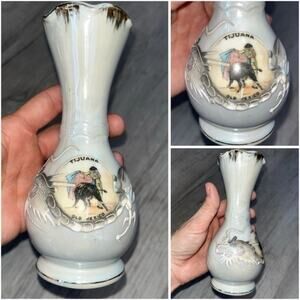 Vintage Tijuana Mexico Souvenir MORIAGE Dragonware Bud Vase JAPAN